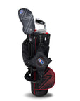 U.S Kids Golf Right Hand UL7-39 3 Club Carry Set - Black/Red