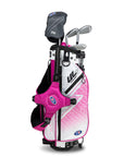 U.S Kids Golf Right Hand UL7-42 4 Club Stand Set - White/Pink