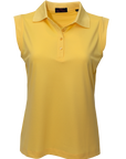 Byron Nelson Sleeveless Polo - Canary Yellow