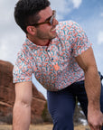Pins and Aces Birds Of Paradise Short Sleeve Polo
