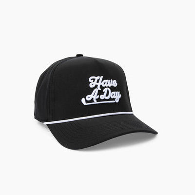 Breezy Golf Have a Day Black & White Rope Hat