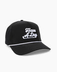 Breezy Golf Have a Day Black & White Rope Hat