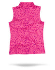 Pins and Aces Pink Flower Power Sleeveless Polo