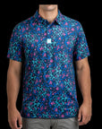 Pins and Aces Fluorescent Floral Polo