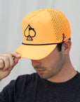 Pins and Aces Perforated Rope Hat - Highlighter Orange