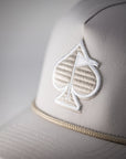 Pins and Aces Perforated Rope Hat - Bone
