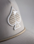 Pins and Aces Perforated Rope Hat - Bone