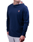 Pins and Aces Performance Hoodie - Navy Splatter