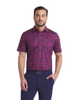 Puma CLOUDSPUN Carmela Floral Polo - Deep Navy / Ruby Shimmer