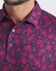 Puma CLOUDSPUN Carmela Floral Polo - Deep Navy / Ruby Shimmer
