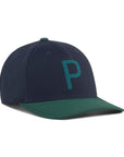 Puma Crafted P Golf Cap - Deep Navy / Green Terrain