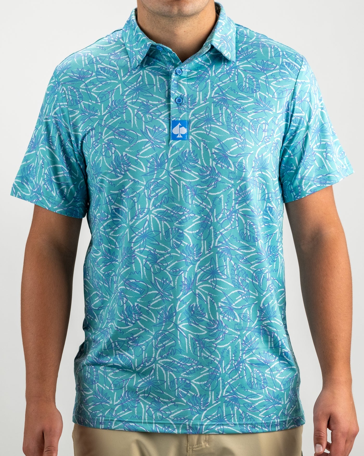 Pins and Aces Margaritaville 5 O'Clock Ocean Short Sleeve Polo