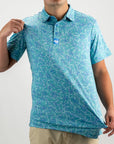 Pins and Aces Margaritaville 5 O'Clock Ocean Short Sleeve Polo