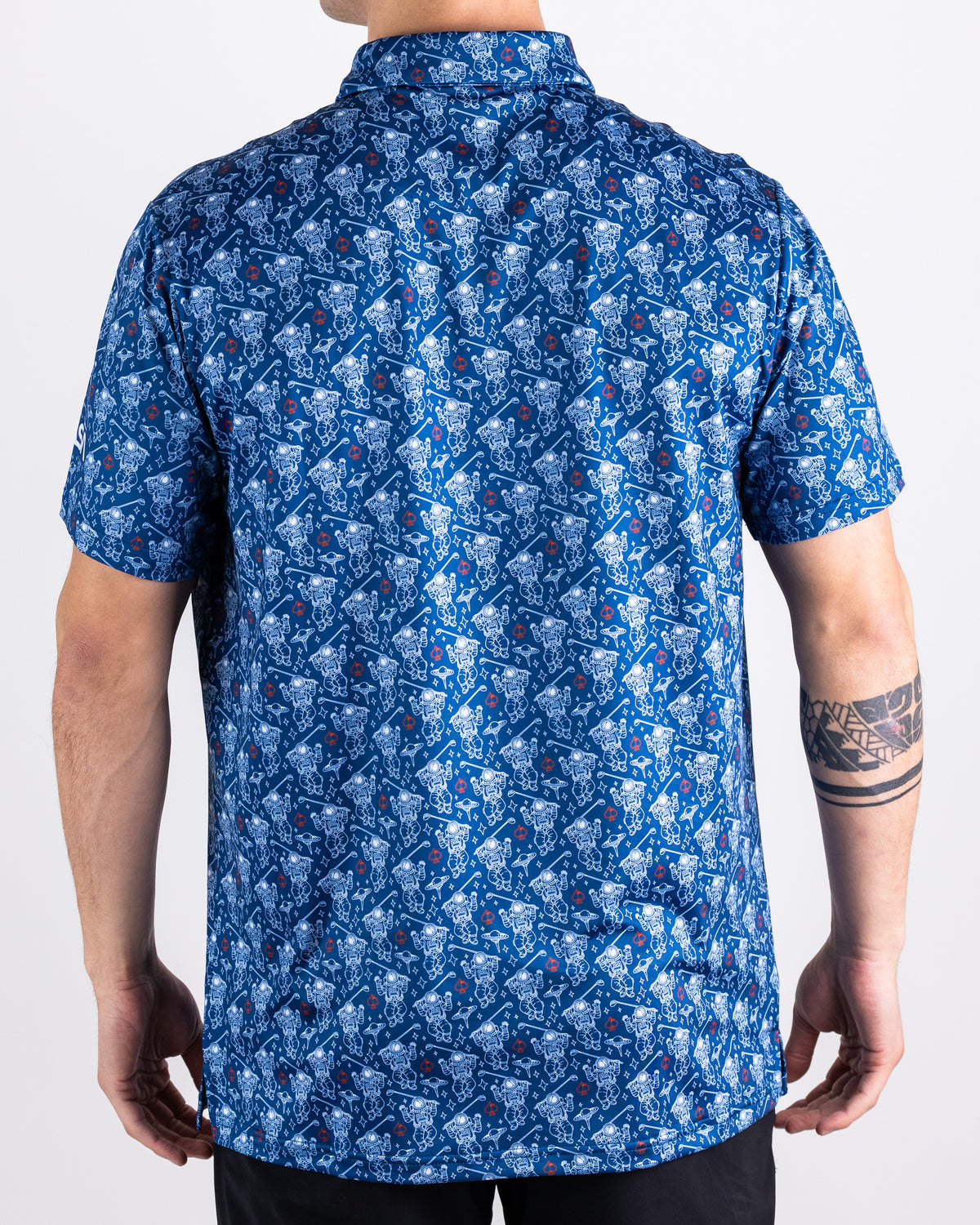 Pins and Aces Nasa Space Walker Short Sleeve Polo