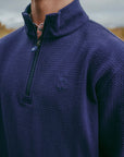 Pins and Aces Player Preferred Waffle Knit Pullover - Navy