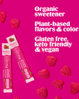 Ultima Replenisher Raspberry Electrolyte Hydration Sticks - 20 Serving Stick Packs