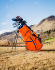 Pins and Aces Player Preferred™ 5 Way Golf Bag - Orange Crush