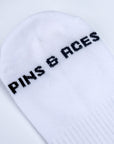 Pins and Aces Ankle Socks - White