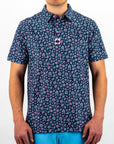 Pins and Aces Daisy Daze Short Sleeve Polo