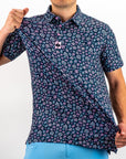 Pins and Aces Daisy Daze Short Sleeve Polo