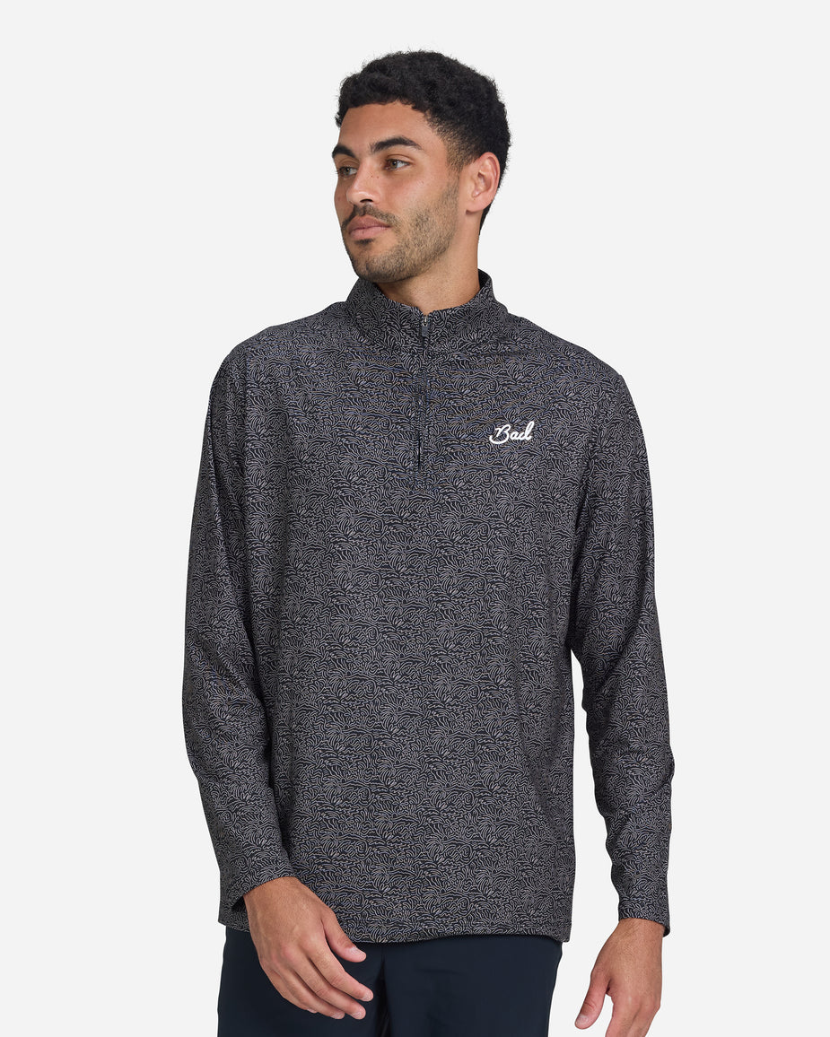 Bad Birdie Swarles Barkley Quarter Zip Performance Golf Pullover
