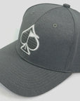 Pins and Aces Performance Spade Hat - Ash Grey