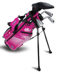 U.S. Kids Golf Right Hand UL7-45 4 Club Stand Set - Pink/White