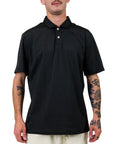 Malbon Evergreen Performance Pique Polo - Black