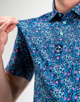 Pins and Aces Fluorescent Floral Polo
