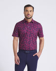 Puma CLOUDSPUN Carmela Floral Polo - Deep Navy / Ruby Shimmer