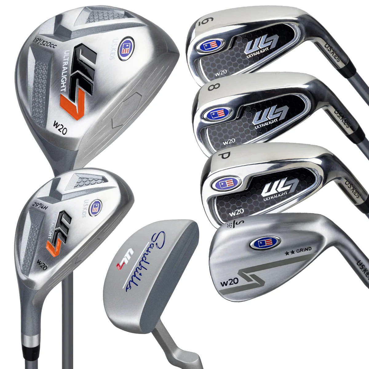 U.S. Kids Golf UL7-51 7 Club Stand Set - Left Hand