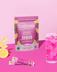 Ultima Replenisher Pink Lemonade Electrolyte Hydration Sticks - 20 Serving Stick Packs