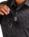 Pins and Aces Black Flush Polo