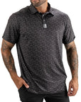 Pins and Aces Black Flush Polo