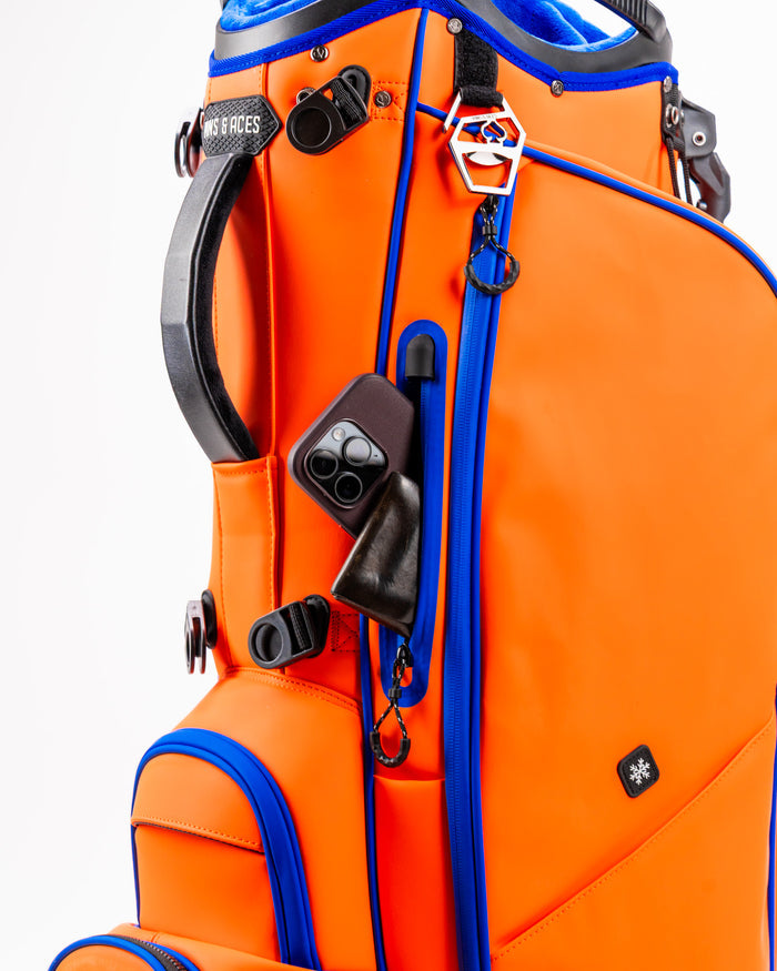 Pins and Aces Player Preferred™  14 Way Golf Bag - Orange Crush