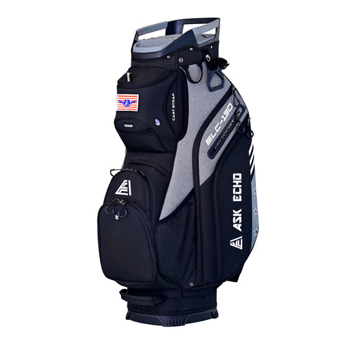 Ask Echo 2024 SLC-130 15 Way Full Length Dividers Golf Soundless Cart Bag -Black